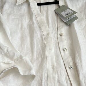 Elegant White Men's Button Down Shirt